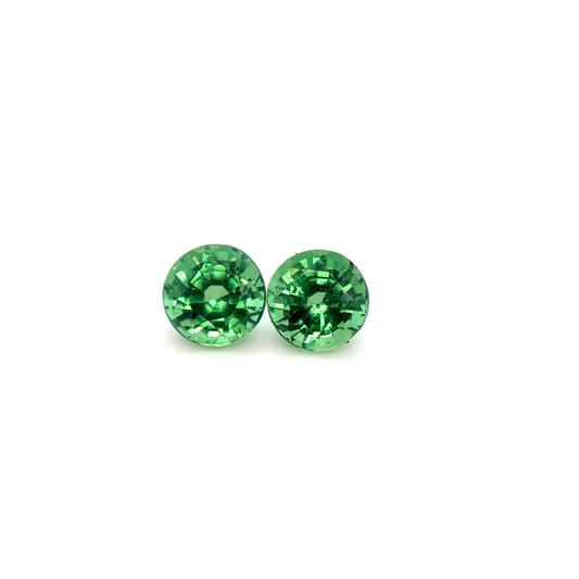 Garnet Tsavorite - Round Pair 1.34 TCW