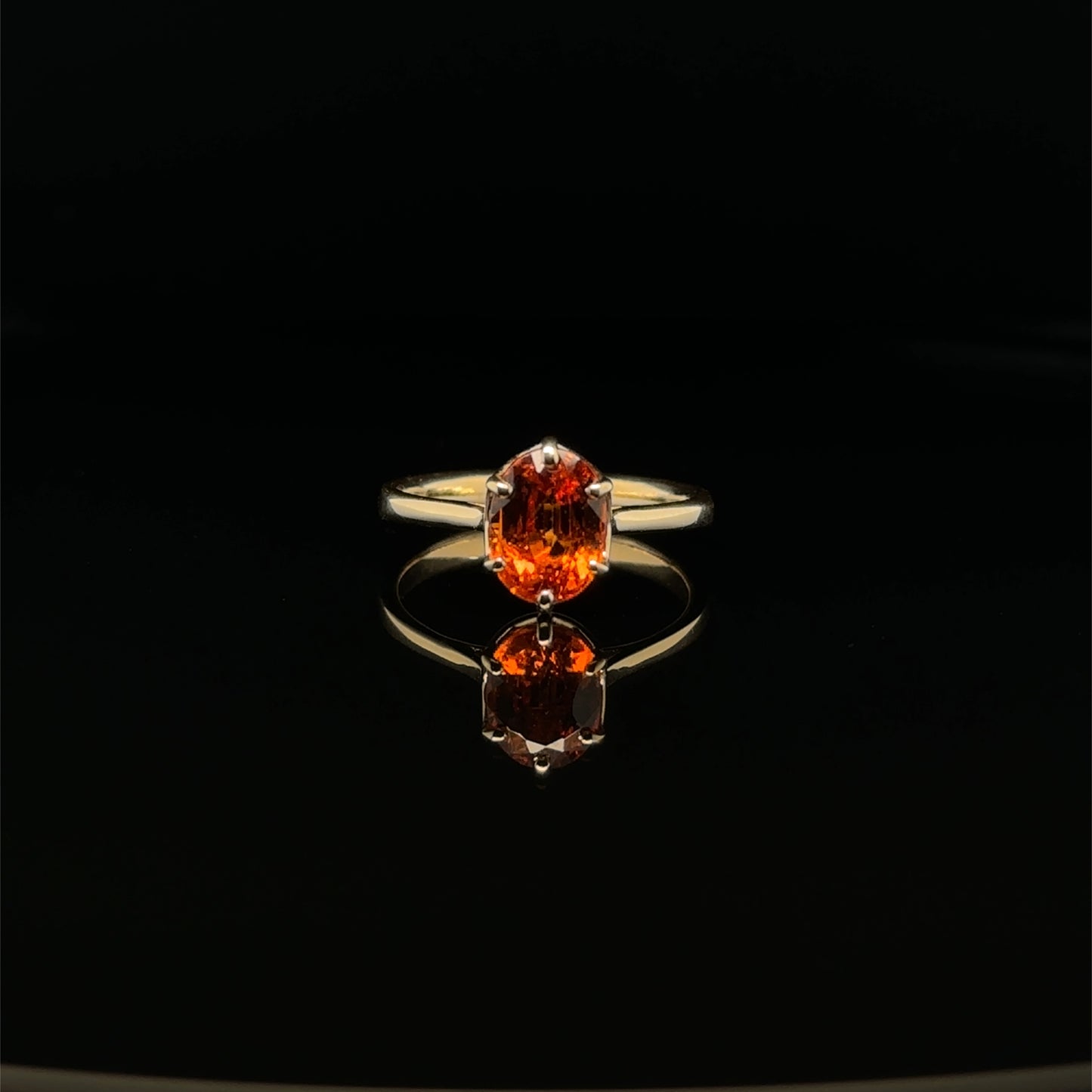 Radiant Tangerine Garnet Ring