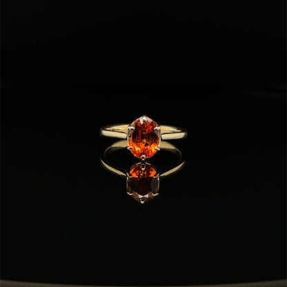 Radiant Tangerine Garnet Ring