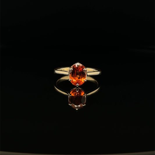 Radiant Tangerine Garnet Ring
