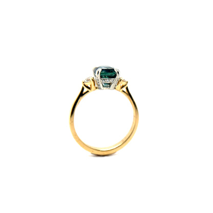 Blue Montana Sapphire & Diamond Ring Crafted