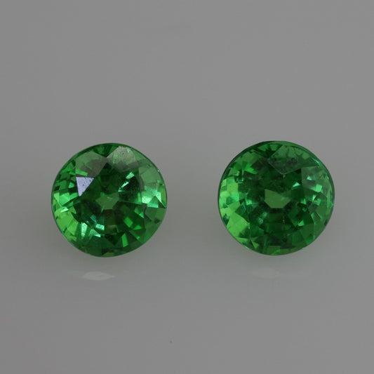 Garnet Tsavorite - Round Pair 1.34 TCW