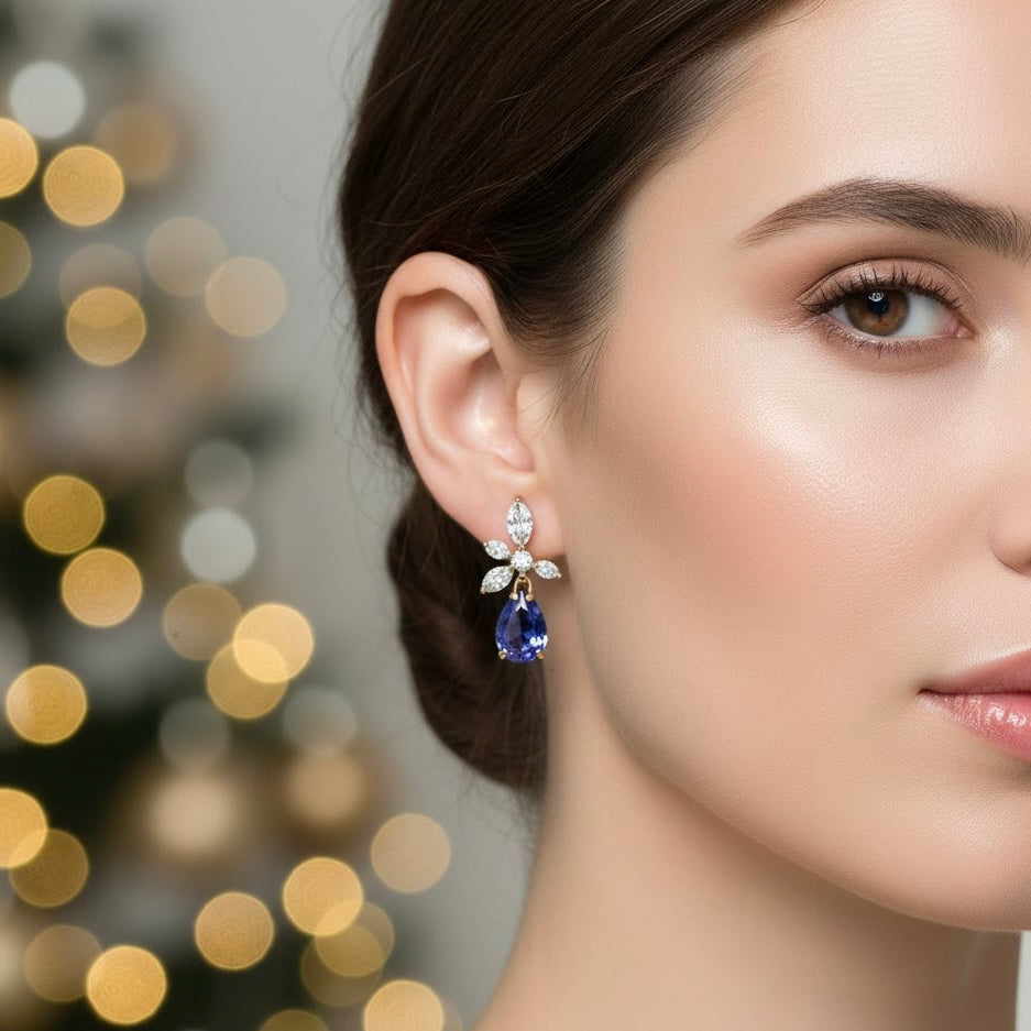 Drop Tanzanite Earring