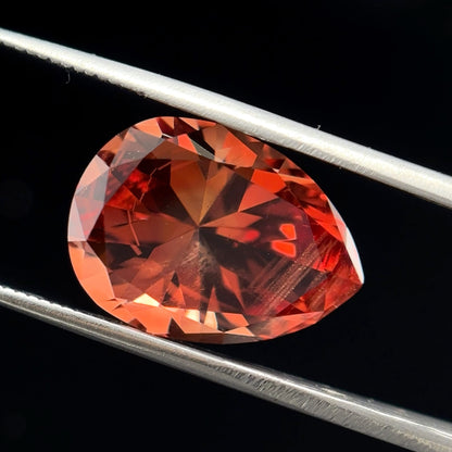 Pear Brilliant Natural Oregon Sunstone 6.37ctw.