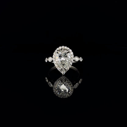 PEAR SHAPE DIAMOND HALO ENGAGEMENT RING