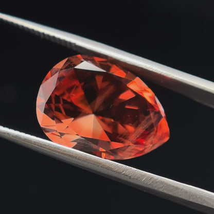 Pear Brilliant Natural Oregon Sunstone 6.37ctw.